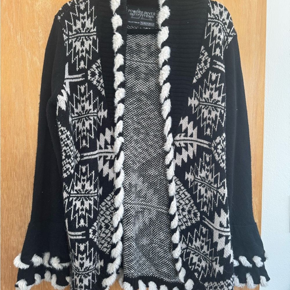 Powder River Black and White Cardigan
